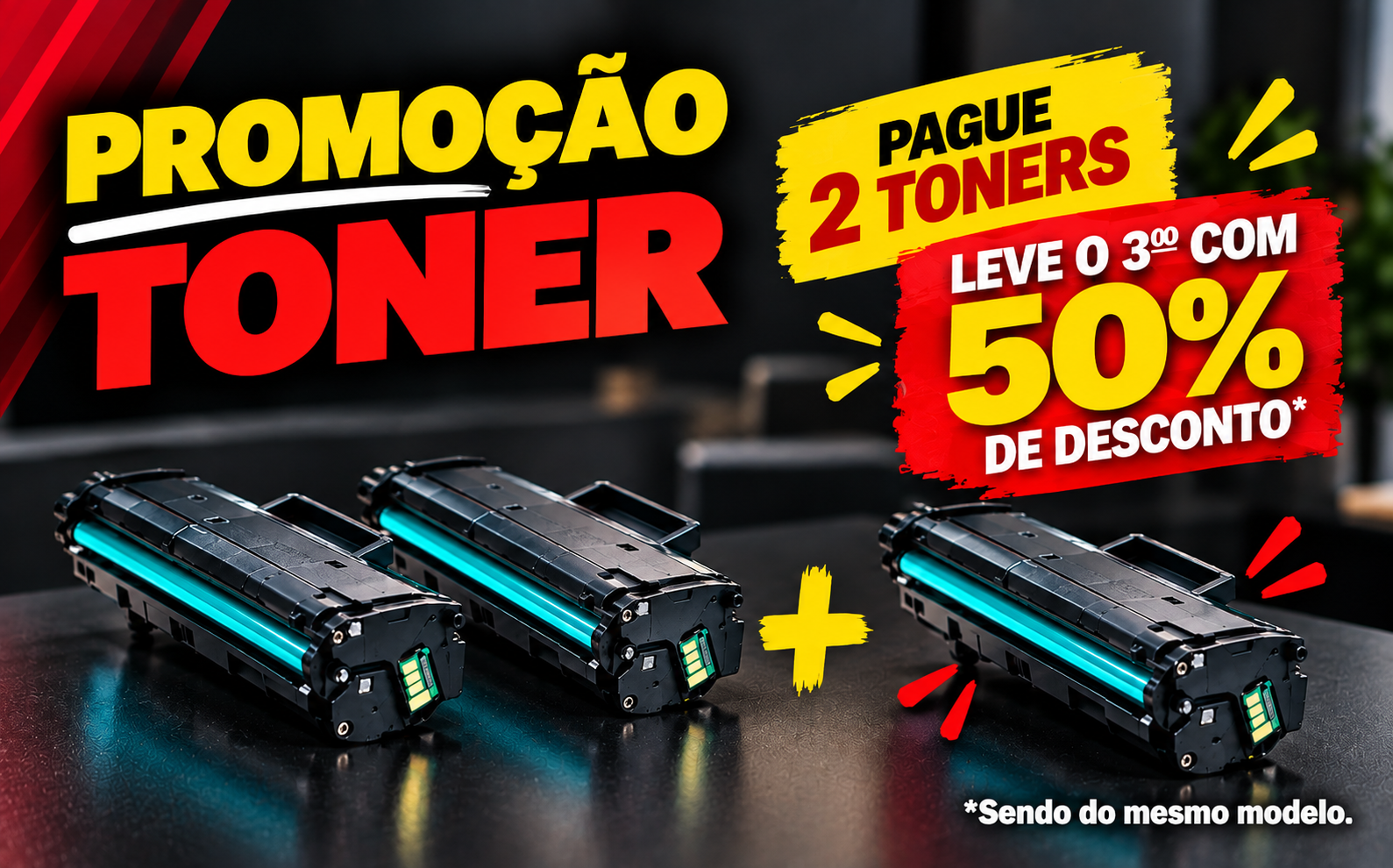Promoção de toners da TRIUMPHE em Pinheiros